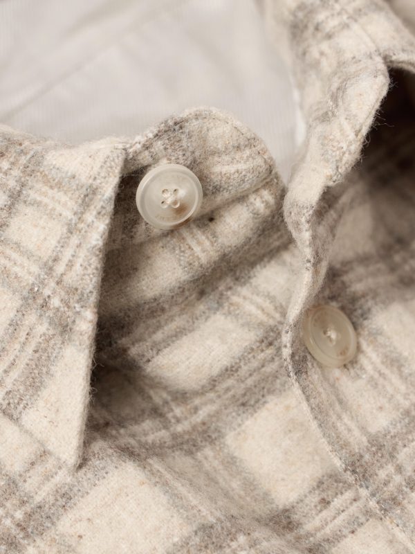 Checked Wool-Blend Flannel Overshirt - CU Checked Wool-Blend Flannel Overshirt - CU