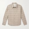 Checked Wool-Blend Flannel Overshirt Checked Wool-Blend Flannel Overshirt