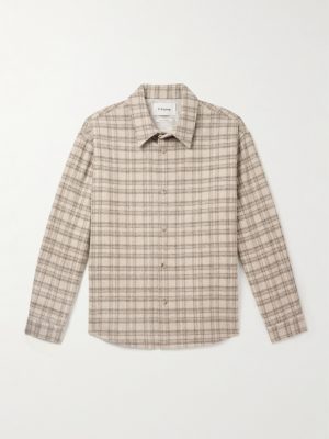 Checked Wool-Blend Flannel Overshirt Checked Wool-Blend Flannel Overshirt