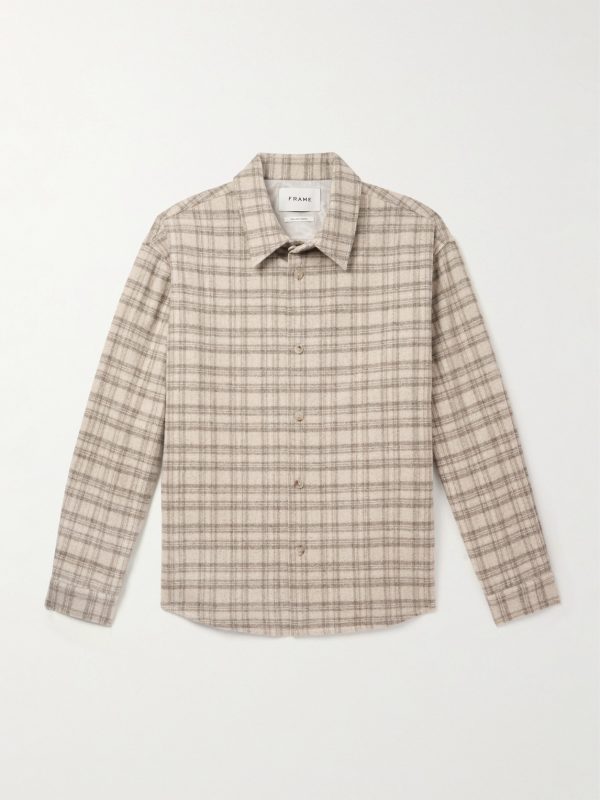 Checked Wool-Blend Flannel Overshirt Checked Wool-Blend Flannel Overshirt