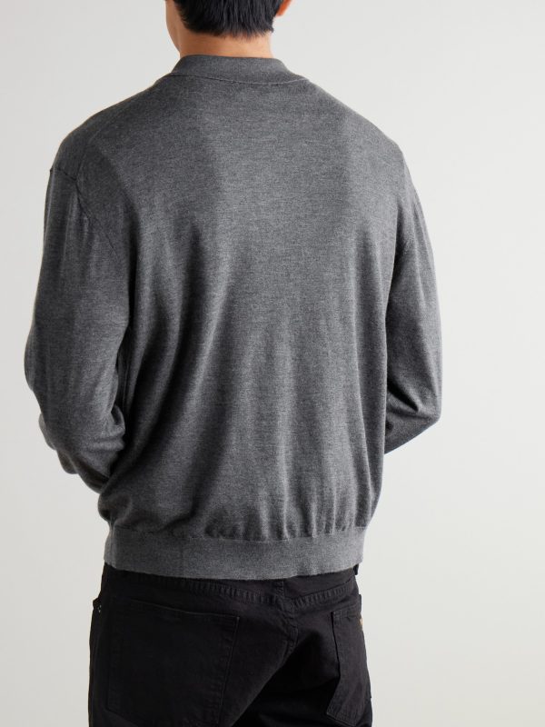 Cashmere and Wool-Blend Polo Shirt - BK