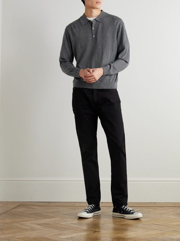 Cashmere and Wool-Blend Polo Shirt - OU