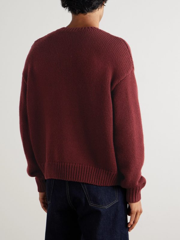 Oversized Wool and Cashmere-Blend Sweater - BK Oversized Wool and Cashmere-Blend Sweater - BK