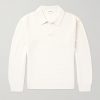 Textured Wool and Silk-Blend Polo Shirt Textured Wool and Silk-Blend Polo Shirt