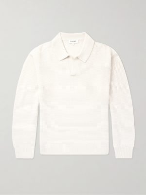 Textured Wool and Silk-Blend Polo Shirt