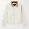 Suede-Trimmed Cotton-Canvas Jacket Suede-Trimmed Cotton-Canvas Jacket
