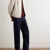 Suede-Trimmed Cotton-Canvas Jacket - OU Suede-Trimmed Cotton-Canvas Jacket - OU