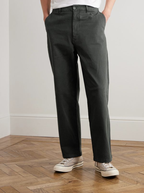 Straight-Leg Cotton-Blend Twill Chinos - FR Straight-Leg Cotton-Blend Twill Chinos - FR