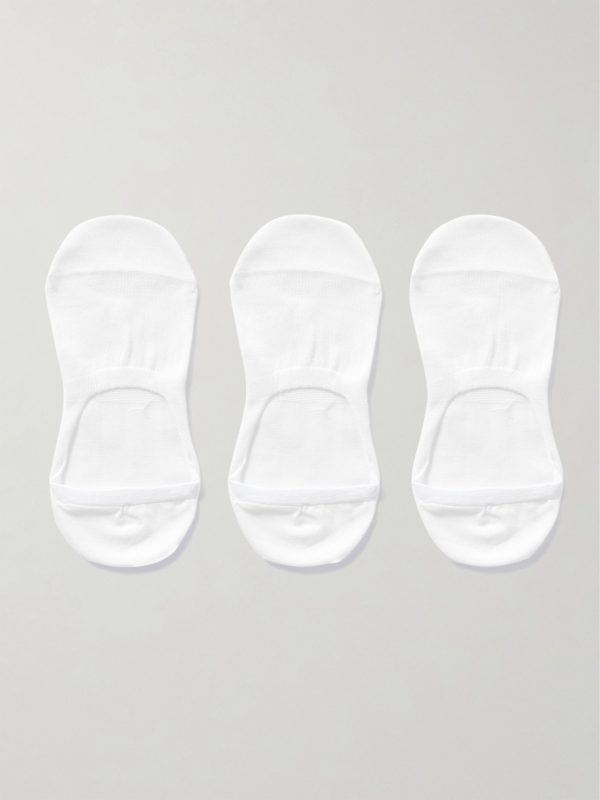 Three-Pack No-Show Cotton-Blend Socks Three-Pack No-Show Cotton-Blend Socks