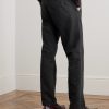 Mike Straight-Leg Organic Cotton and Linen-Blend Twill Trousers - BK