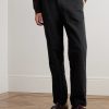Mike Straight-Leg Organic Cotton and Linen-Blend Twill Trousers - FR