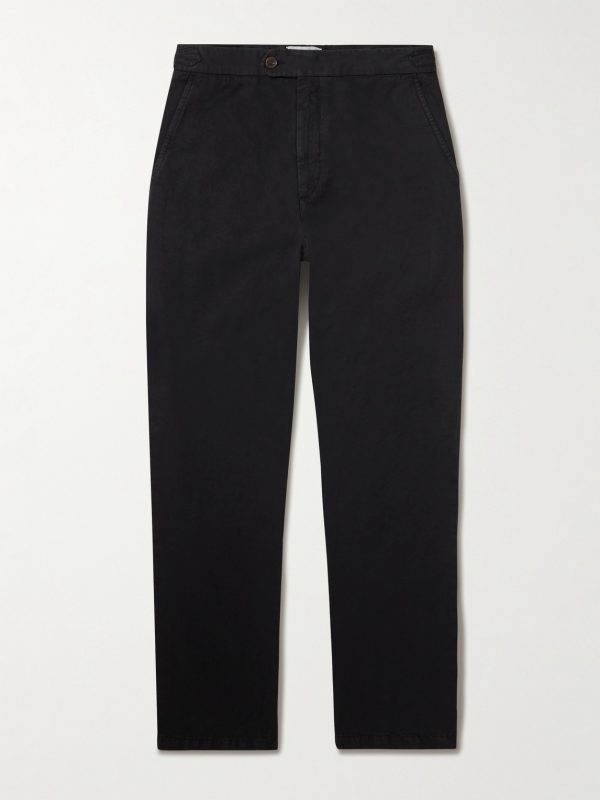 Mike Straight-Leg Organic Cotton and Linen-Blend Twill Trousers