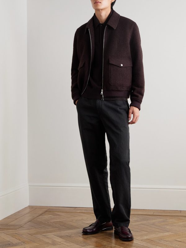 Mike Straight-Leg Organic Cotton and Linen-Blend Twill Trousers - OU