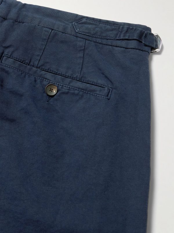 Mike Straight-Leg Organic Cotton and Linen-Blend Twill Trousers - CU Mike Straight-Leg Organic Cotton and Linen-Blend Twill Trousers - CU
