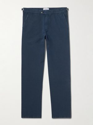 Mike Straight-Leg Organic Cotton and Linen-Blend Twill Trousers Mike Straight-Leg Organic Cotton and Linen-Blend Twill Trousers