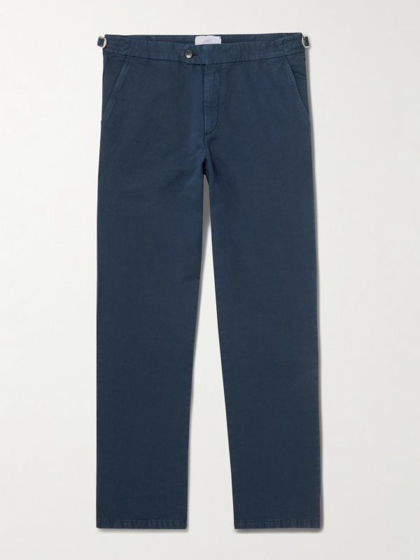 Mike Straight-Leg Organic Cotton and Linen-Blend Twill Trousers Mike Straight-Leg Organic Cotton and Linen-Blend Twill Trousers