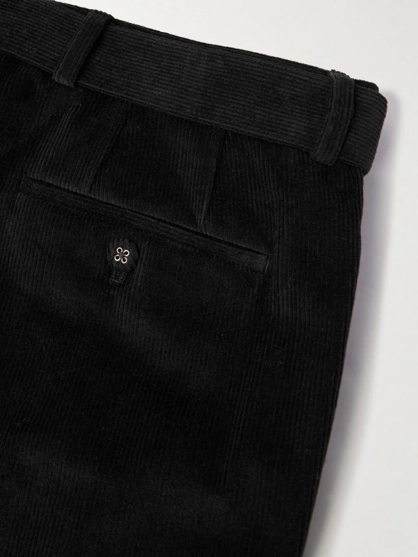 Hoche Belted Straight-Leg Cotton-Blend Corduroy Trousers - CU Hoche Belted Straight-Leg Cotton-Blend Corduroy Trousers - CU