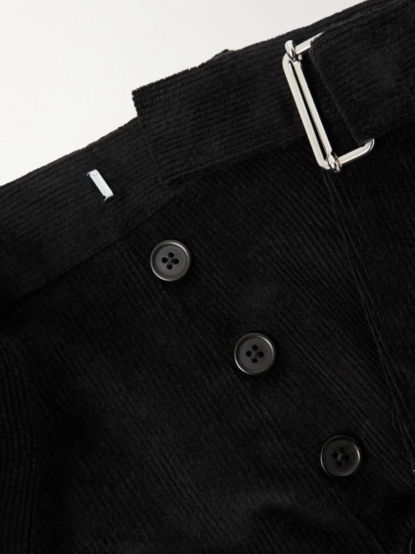Hoche Belted Straight-Leg Cotton-Blend Corduroy Trousers - E1 Hoche Belted Straight-Leg Cotton-Blend Corduroy Trousers - E1