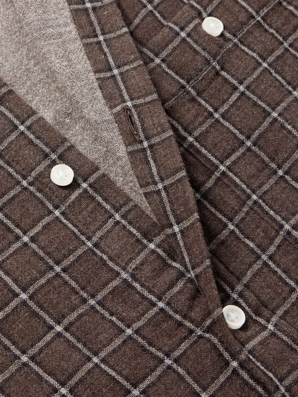 Younes Checked Cotton-Flannel Shirt - CU Younes Checked Cotton-Flannel Shirt - CU