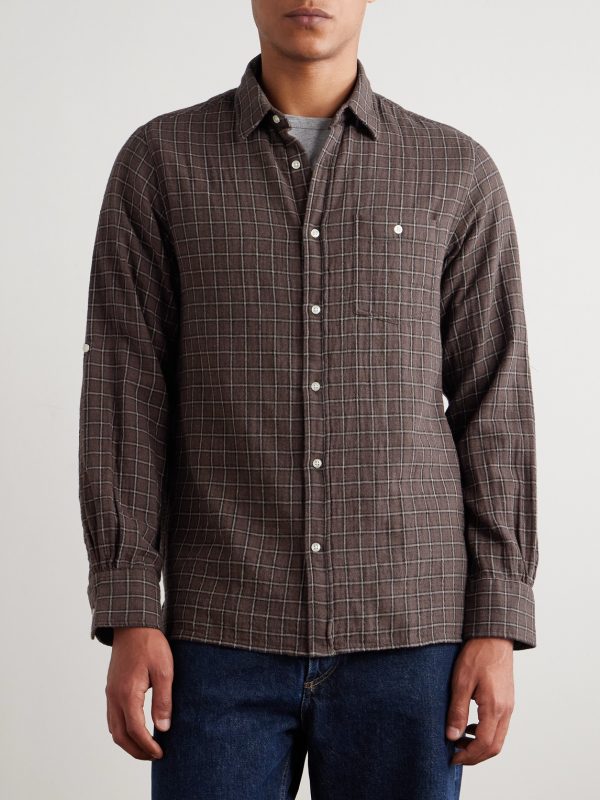 Younes Checked Cotton-Flannel Shirt - FR Younes Checked Cotton-Flannel Shirt - FR