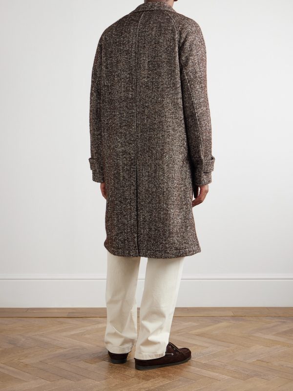 Hudson Herringbone Woven Coat - BK Hudson Herringbone Woven Coat - BK