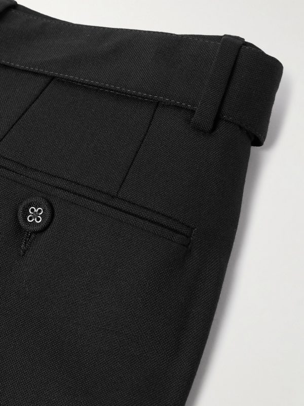 Hugo Tapered Belted Grain de Poudre Wool Suit Trousers - CU Hugo Tapered Belted Grain de Poudre Wool Suit Trousers - CU