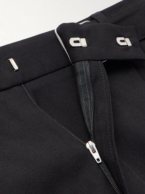 Hugo Tapered Belted Grain de Poudre Wool Suit Trousers - E1 Hugo Tapered Belted Grain de Poudre Wool Suit Trousers - E1