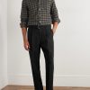 Hugo Tapered Belted Grain de Poudre Wool Suit Trousers - OU Hugo Tapered Belted Grain de Poudre Wool Suit Trousers - OU