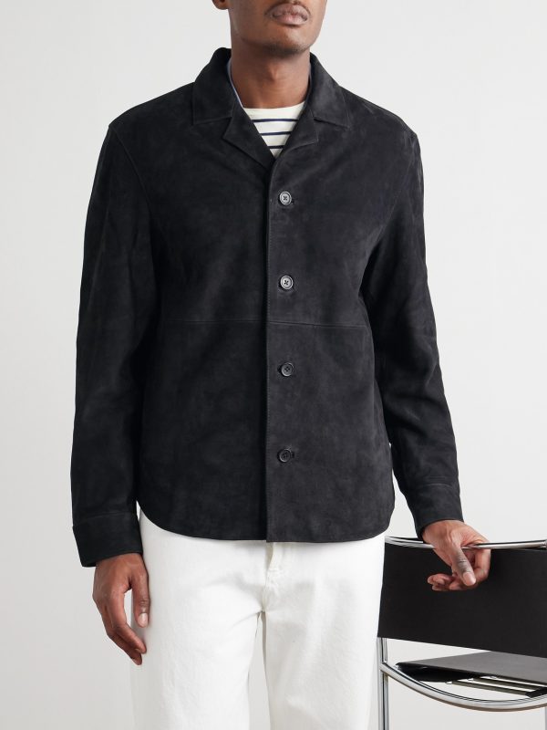 Julien Camp-Collar Suede Overshirt - FR Julien Camp-Collar Suede Overshirt - FR