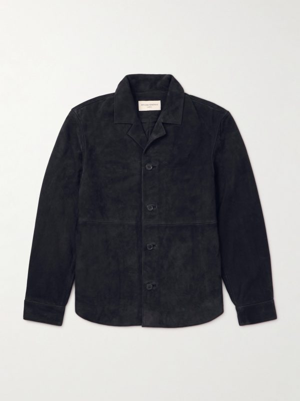 Julien Camp-Collar Suede Overshirt Julien Camp-Collar Suede Overshirt