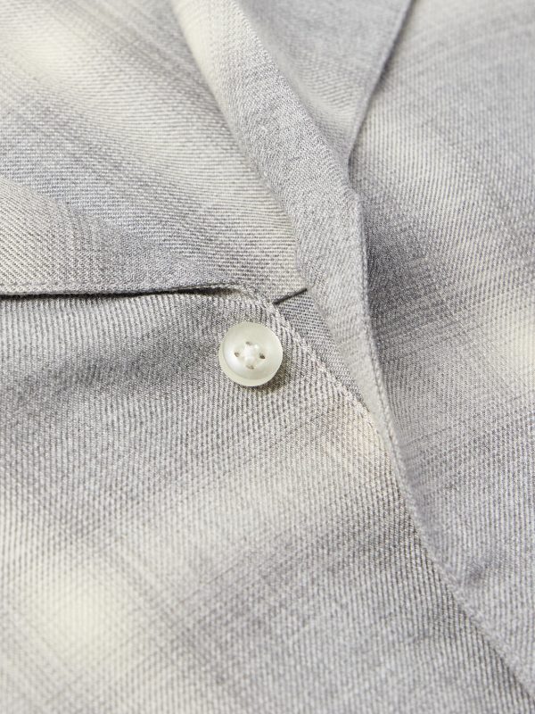 Eren Camp-Collar Checked Ramie Shirt - CU Eren Camp-Collar Checked Ramie Shirt - CU