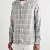 Eren Camp-Collar Checked Ramie Shirt - FR Eren Camp-Collar Checked Ramie Shirt - FR