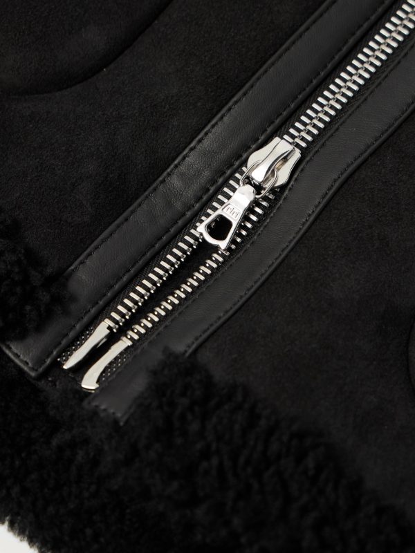 Isaac Leather-Trimmed Shearling Jacket - E1