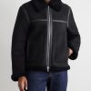 Isaac Leather-Trimmed Shearling Jacket - FR