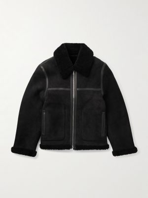 Isaac Leather-Trimmed Shearling Jacket Isaac Leather-Trimmed Shearling Jacket