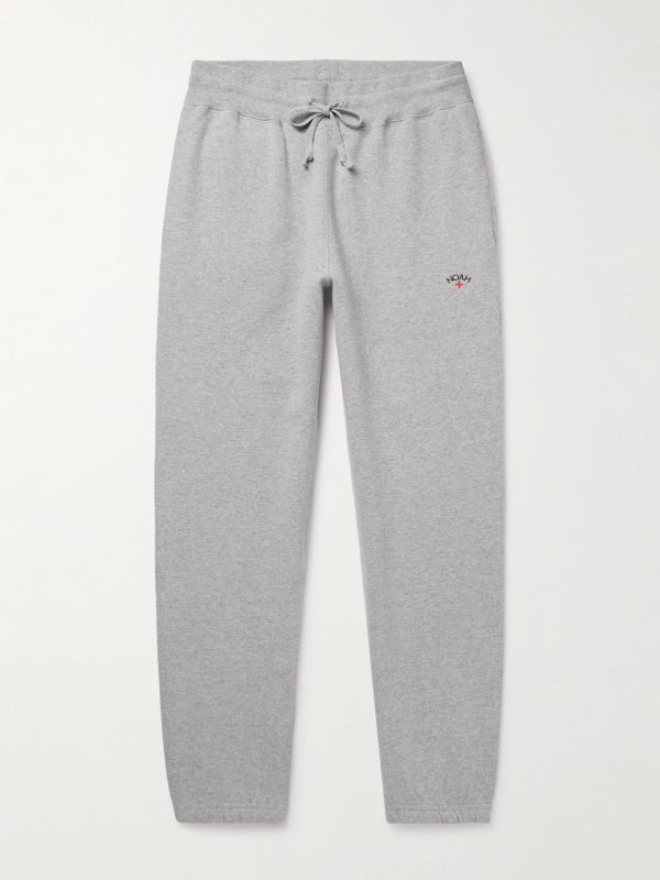 Core Tapered Logo-Embroidered Cotton-Jersey Sweatpants Core Tapered Logo-Embroidered Cotton-Jersey Sweatpants