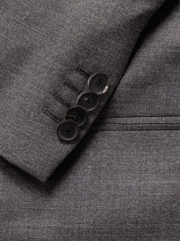 Slim-Fit Double-Breasted Wool Suit Jacket - CU