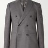 Slim-Fit Double-Breasted Wool Suit Jacket