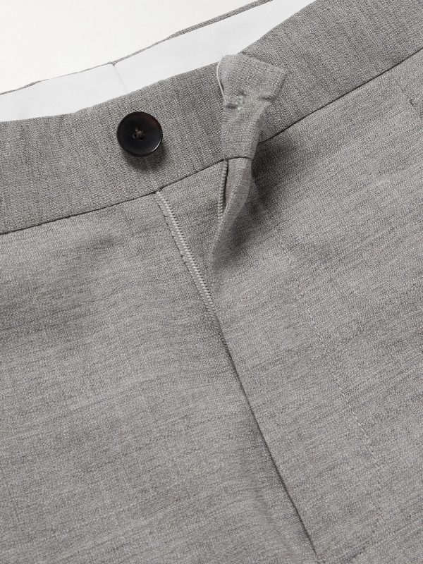 Daniel Tapered Pleated Wool-Flannel Suit Trousers - E1