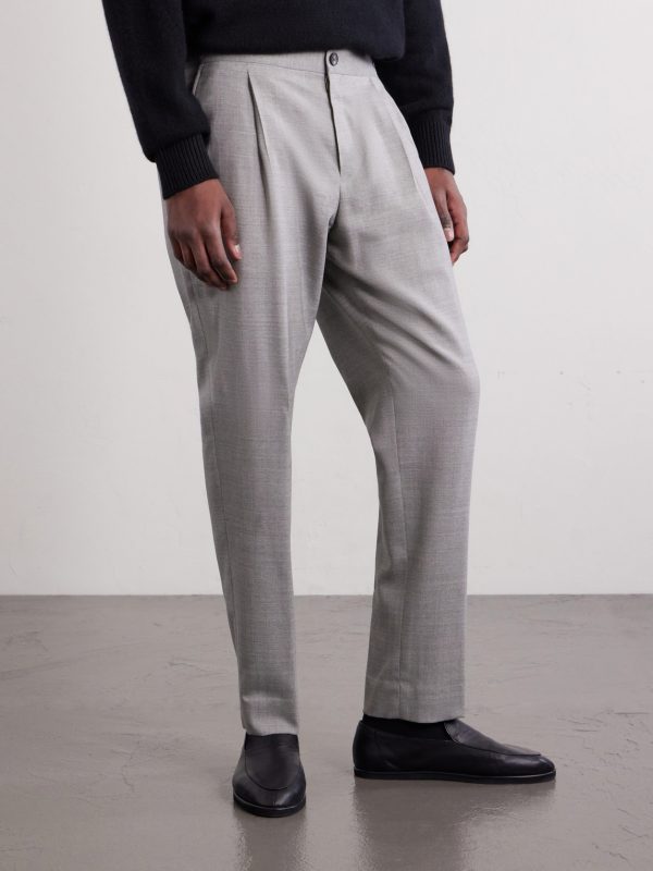 Daniel Tapered Pleated Wool-Flannel Suit Trousers - FR