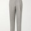 Daniel Tapered Pleated Wool-Flannel Suit Trousers