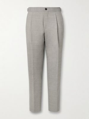 Daniel Tapered Pleated Wool-Flannel Suit Trousers