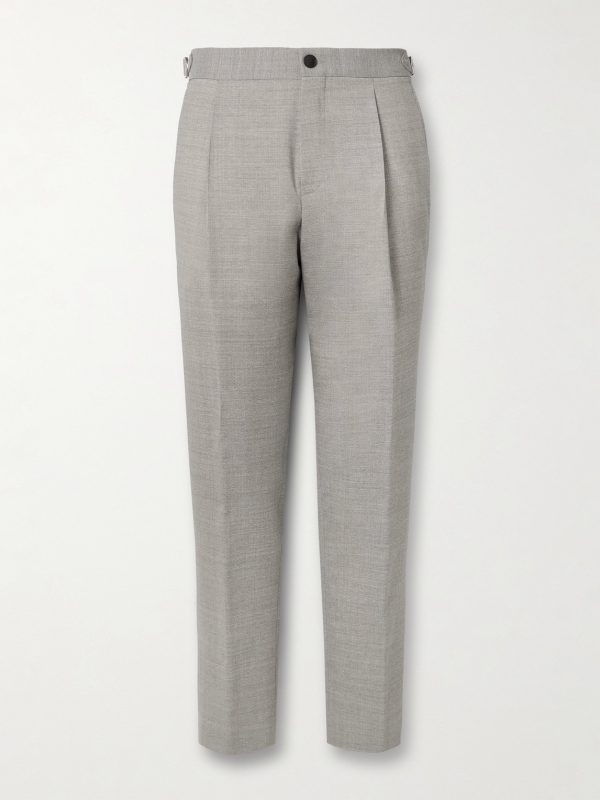 Daniel Tapered Pleated Wool-Flannel Suit Trousers