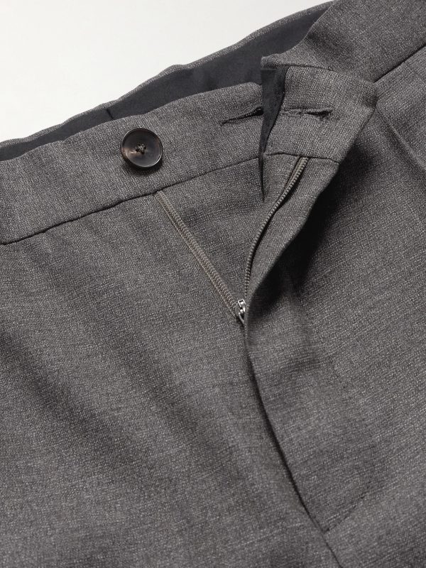 Steve Pleated Wool Tapered Trousers - E1 Steve Pleated Wool Tapered Trousers - E1
