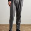 Steve Pleated Wool Tapered Trousers - FR Steve Pleated Wool Tapered Trousers - FR