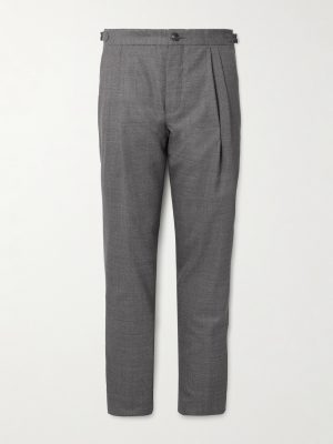 Steve Pleated Wool Tapered Trousers Steve Pleated Wool Tapered Trousers