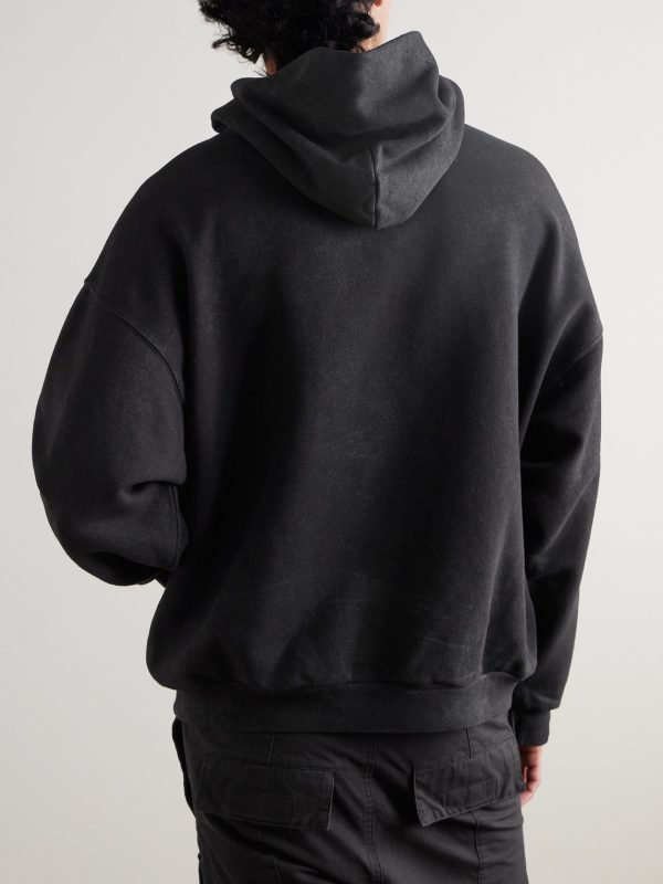 Printed Cotton-Jersey Hoodie - BK Printed Cotton-Jersey Hoodie - BK