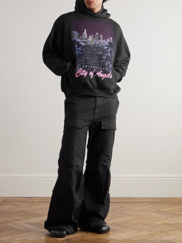 Printed Cotton-Jersey Hoodie - OU Printed Cotton-Jersey Hoodie - OU