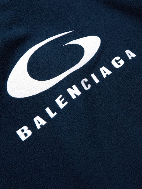 Logo-Embroidered Striped Fleece Track Jacket - E1