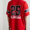 American Football Oversized Printed Piqué T-Shirt - BK